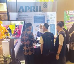 Stand pameran PT Riau Andalan Pul and Paper di acara penilaian kinerja kabupaten dan kota dalam pelaksanaan aksi konvergensi percepatan penurunan stunting. (ist)